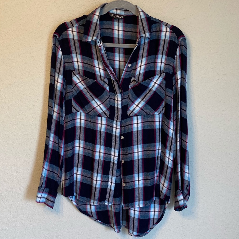 Flannel long sleeve button down